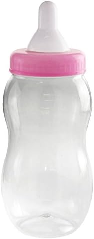 Homeford Jumbo Plastic Baby Milk Bottle Coin Bank, 15-Inch - Light Pink