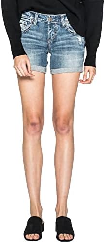 Silver Jeans Co. Women's Boyfriend Mid Rise Short