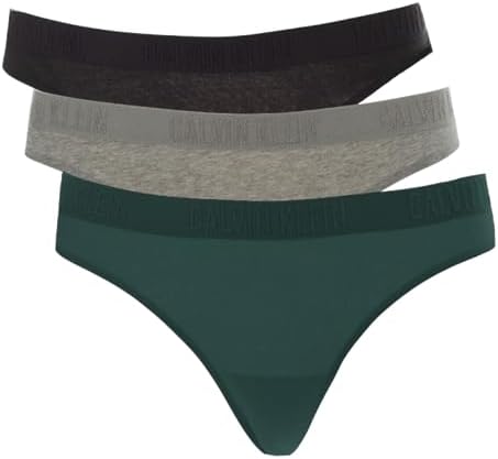 Calvin Klein Women`s Monochrome Thongs 3 Pack