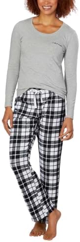 Calvin Klein Womens 2 Piece Fleece Pajama Set
