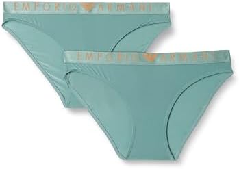 Emporio Armani Women's Iconic Microfiber Bi-Pack Brief