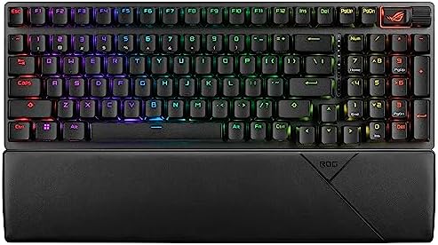 ASUS ROG Strix Scope II 96 Wireless Gaming Keyboard, Tri-Mode Connection, Dampening Foam & Switch-Dampening Pads, Hot-Swappable Pre-lubed ROG NX Storm Switches, PBT Keycaps, RGB-Black
