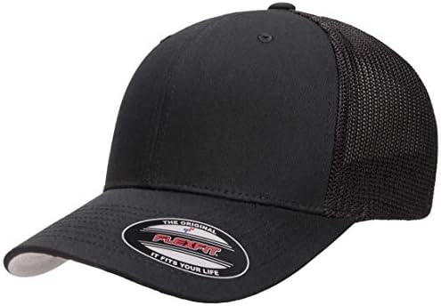 Flexfit Men's One Size Trucker Cap, Black
