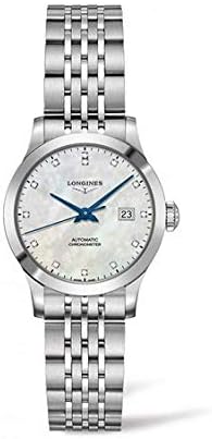 Longines Record Automatic Mother of Pearl Diamond Dial Ladies Watch L23214876