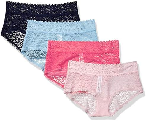 Amazon Essentials Women's Lace Stretch Hipster Underwear, Pack of 4