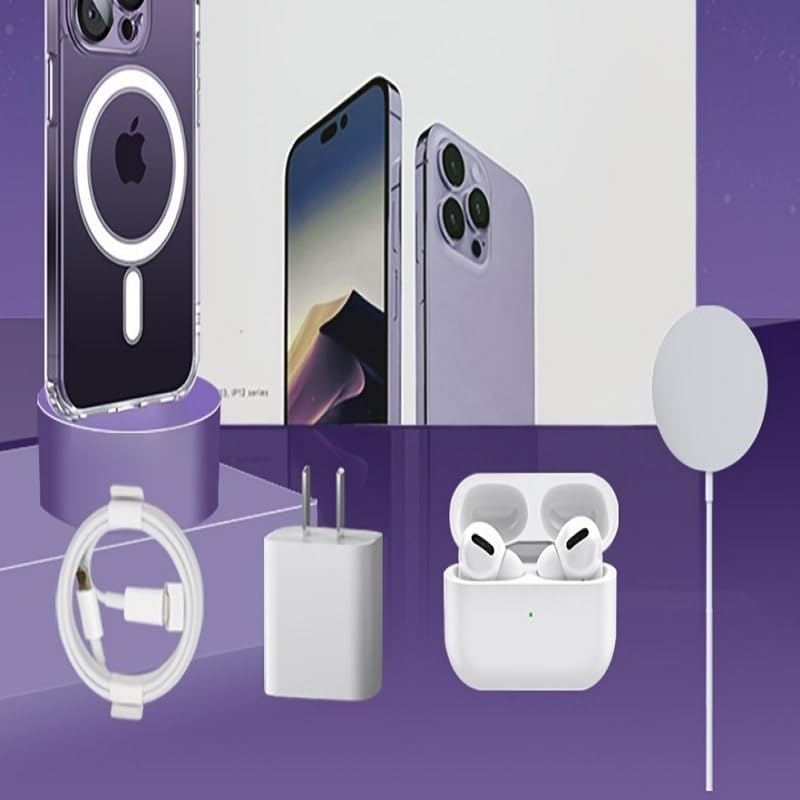 Mobile Phone Accessories Gift Box 4-Piece Set (Suitable for iPhone) with BT True Wireless Headset, Fast Charger etc