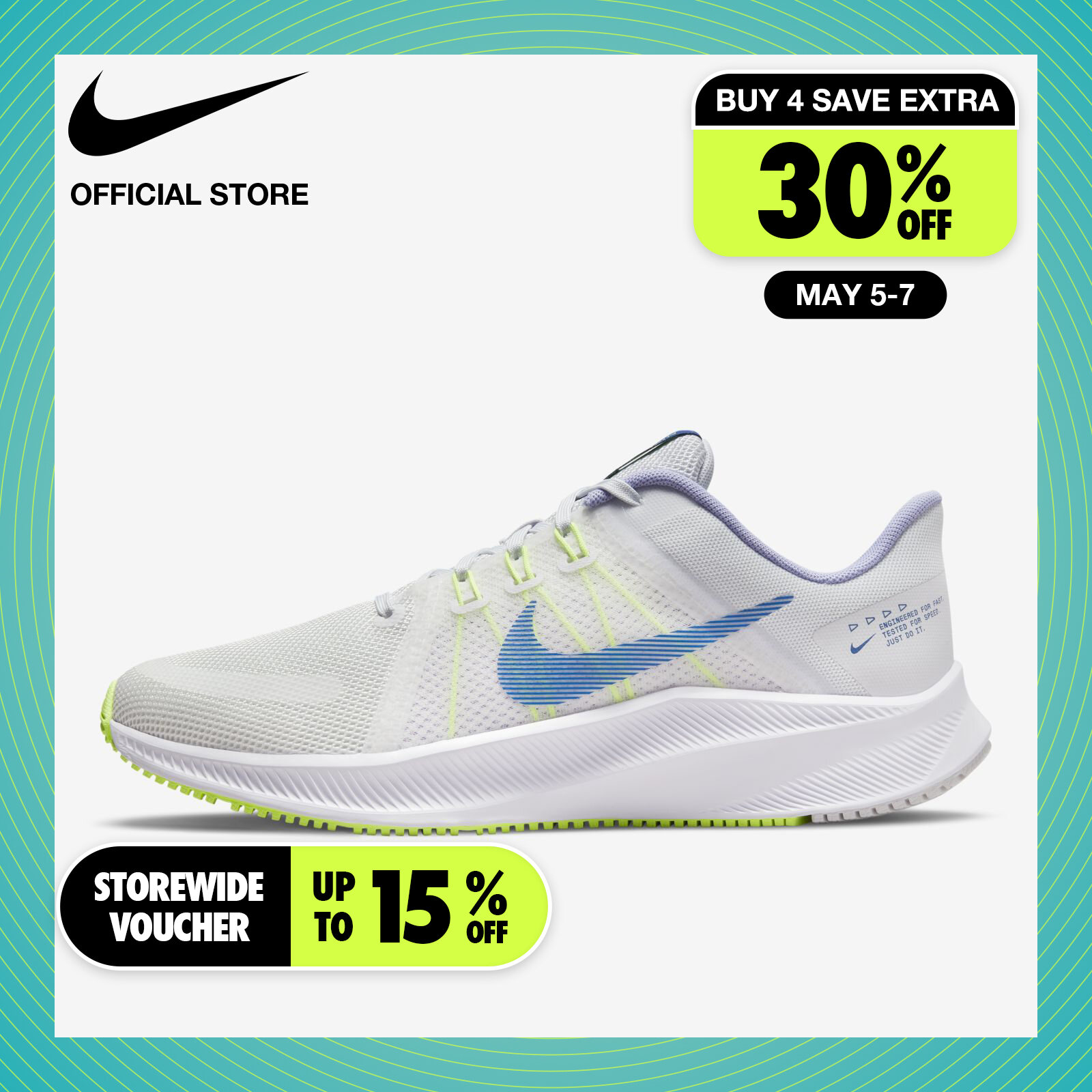 Nike Women's Quest 4 Running Shoes - Summit White