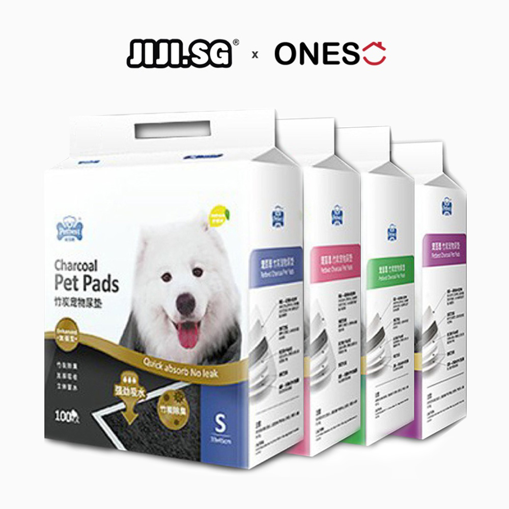 (JIJI.SG) PETBEST Charcoal Absorbent Pee Pad - Rapid High Absorbing - Trap Water - Eliminate Smell - Pet Care / jt