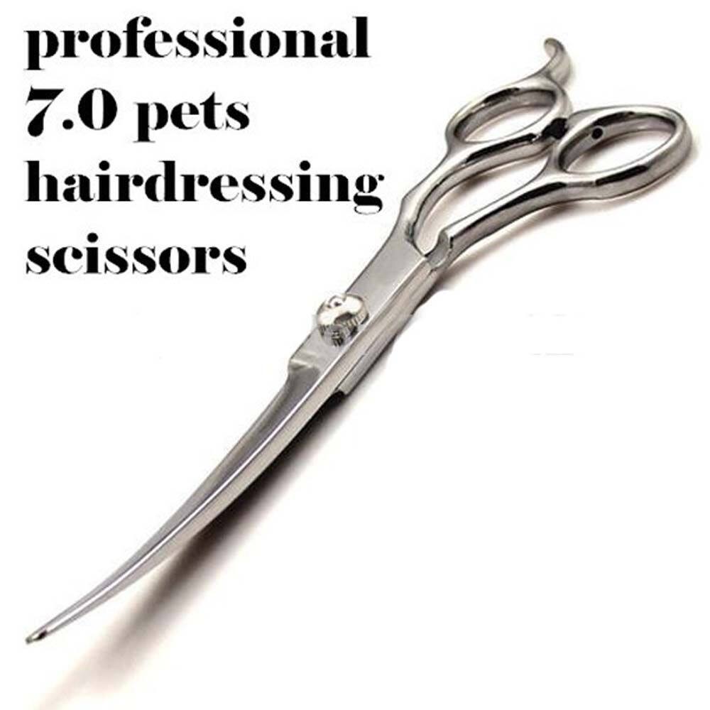 GUDY Professional Animal Curved Blade Pet Scissors Pet Shears Dogs Product Grooming Scissors