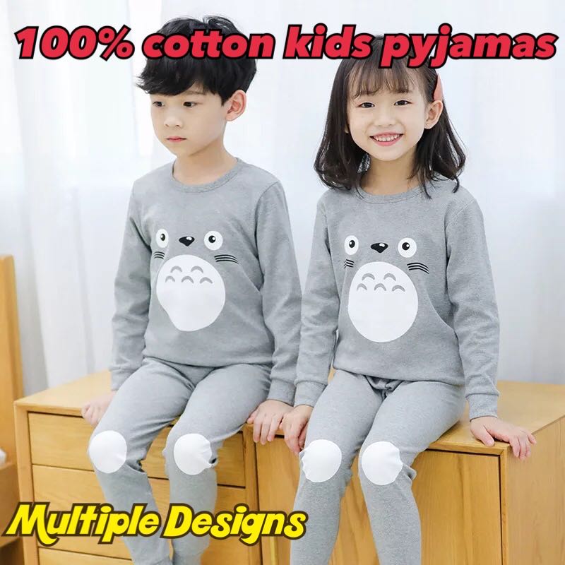 100% Cotton Kids Pyjamas Pajamas Boys Girls Pyjamas Pajamas Sleepwear