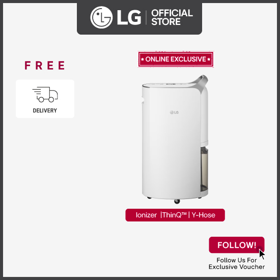 LG MD16GQSA1 28L Inverter Smart Dehumidifier with Ionizer (Online Exclusive) + Free Delivery