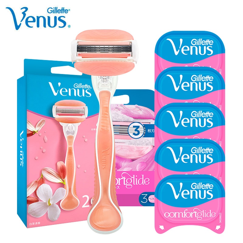 Gillette Venus Women Razor 5 Layers Blades with Lubricating Soap Sensitive Safe Shaving Hair Removal for Lady Body Hair Cutting