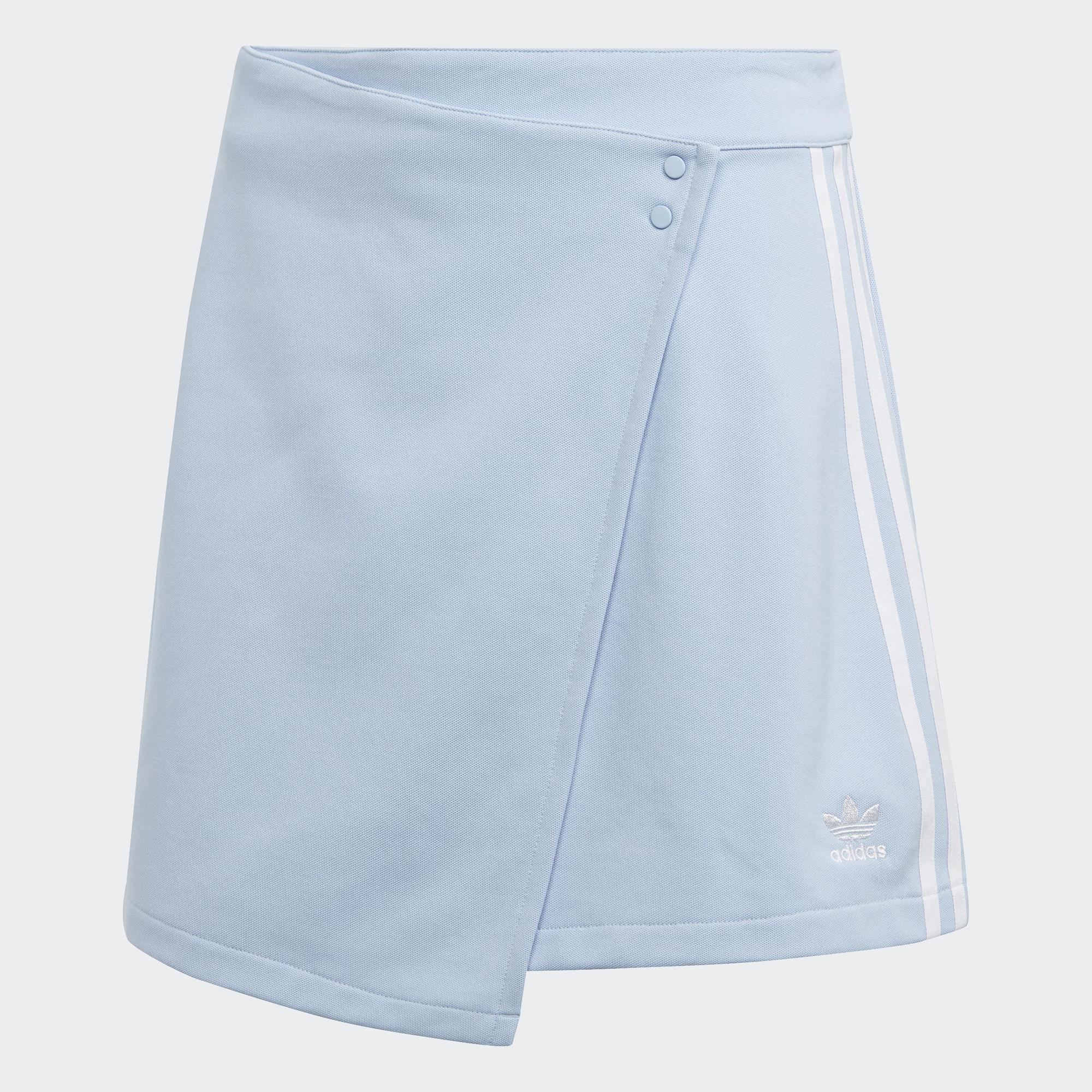 adidas Lifestyle Adicolor Classics 3-Stripes Short Wrapping Skirt Women Blue IC5476
